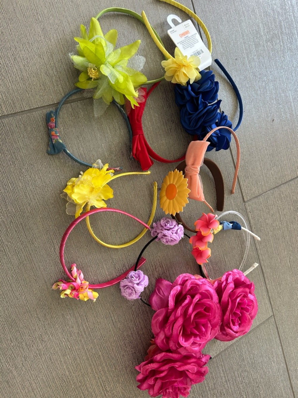 Kids Floral Headbands -13 of them in various colors